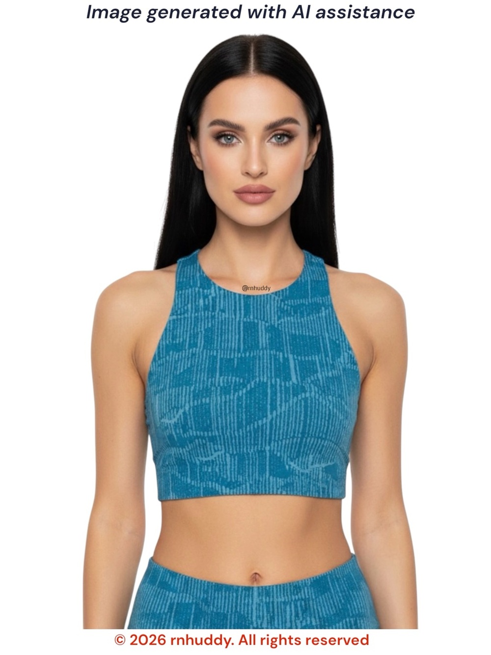 REI Co-op S blue patterned Take Your Time Bra Top